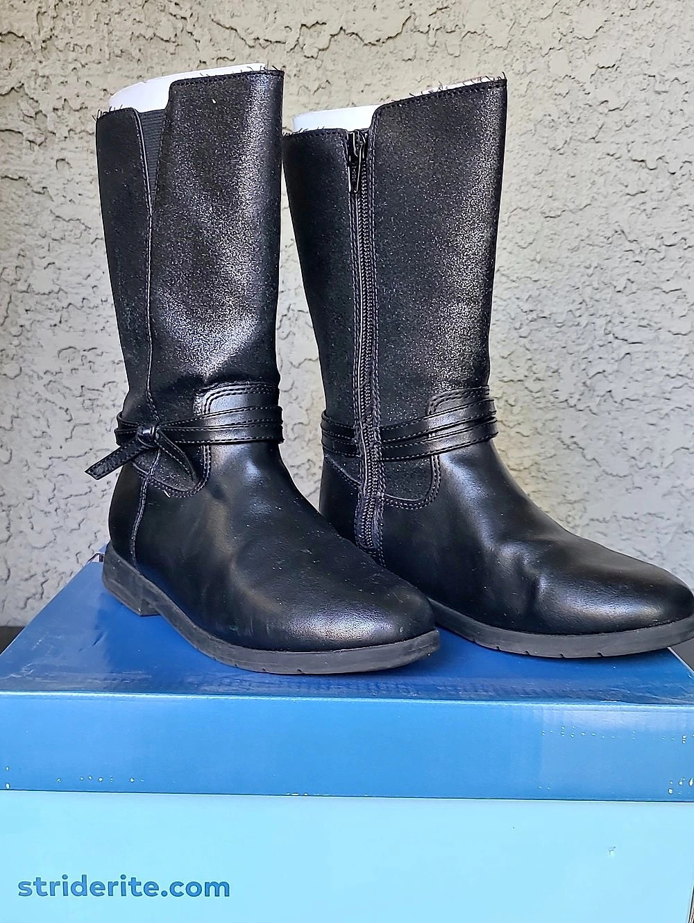 Stride Rite Girls US 1M Black Tall Boots